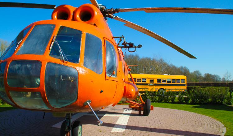 Helikopter voorkant dromenland groot