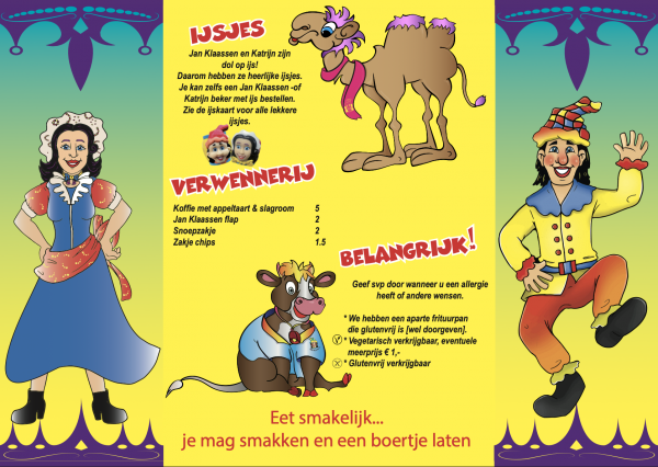Menukaart Jan Klaas